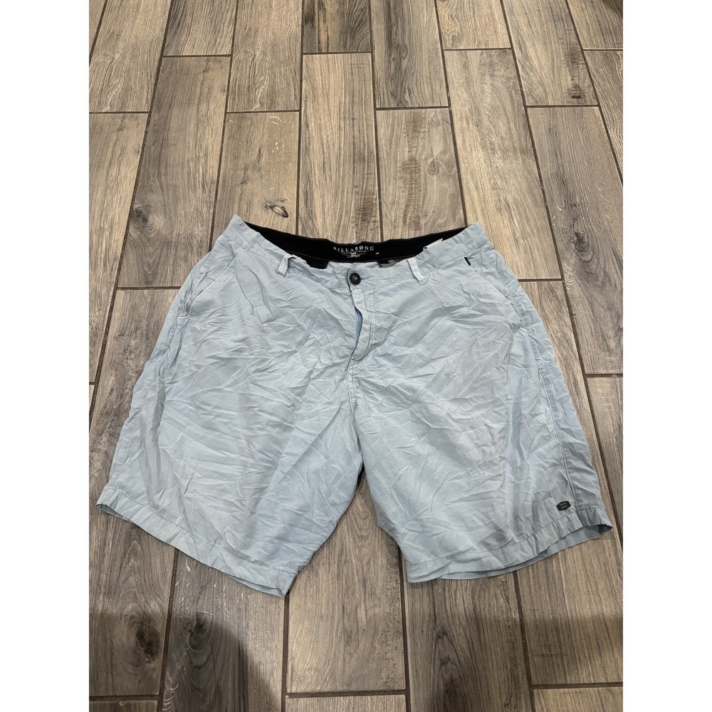 Billabong Platinum X Hybrid Shorts Mens 38โ Light Blue Flat Front "For Land and